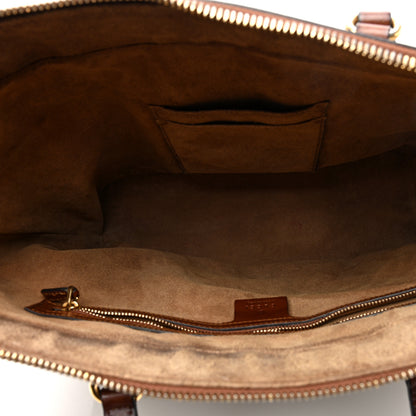 Gucci GG Supreme Monogram Medium Zippered Bucket Tote Beige Tuscany 5 of 14