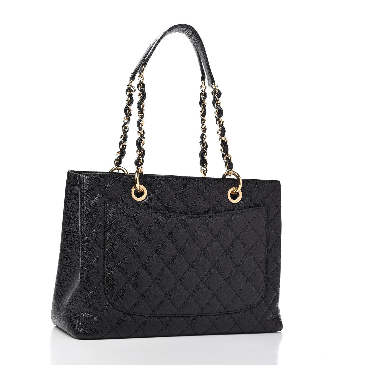 Chanel Caviar Quilted Grand Shopping Tote GST Black 3 of 10