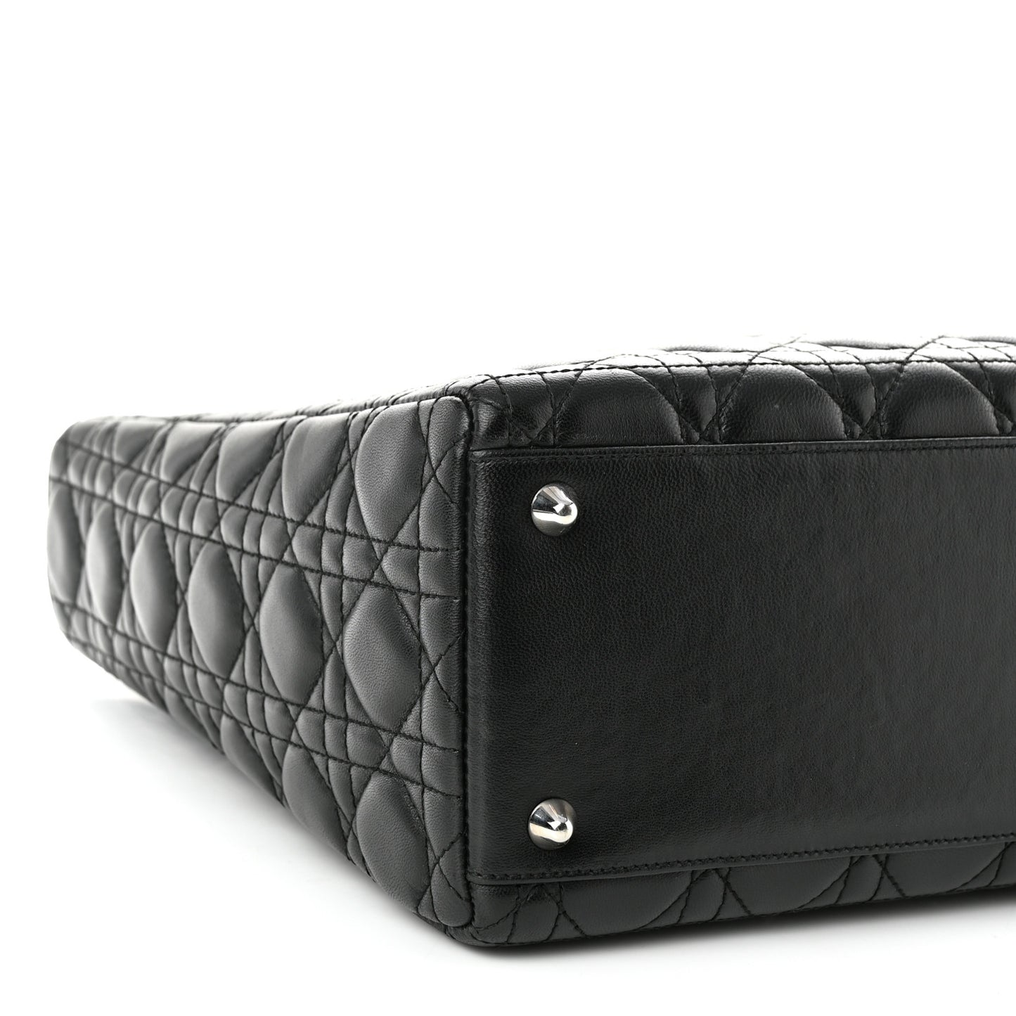 Lambskin Cannage Large Lady Dior Black