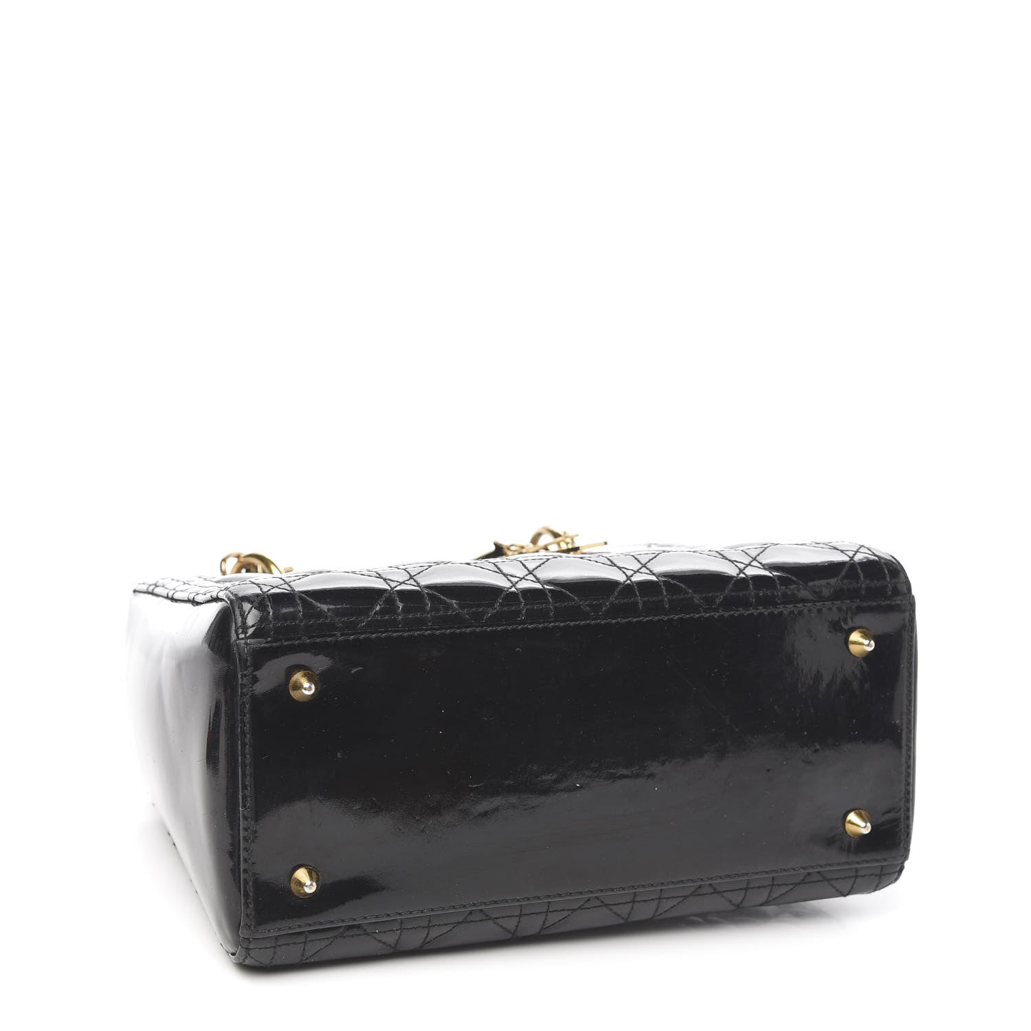 Christian Dior Patent Cannage Medium Lady Dior Black 3 of 11