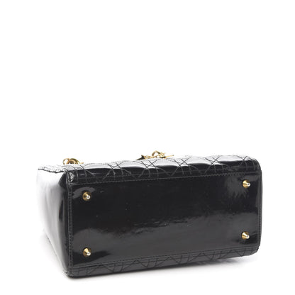 Christian Dior Patent Cannage Medium Lady Dior Black 3 of 11