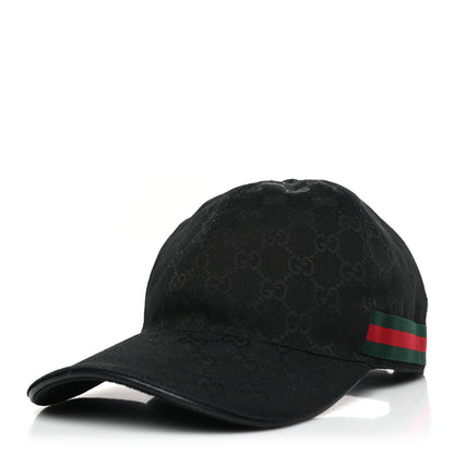 Gucci Monogram Web Baseball Hat L Black 1 of 8