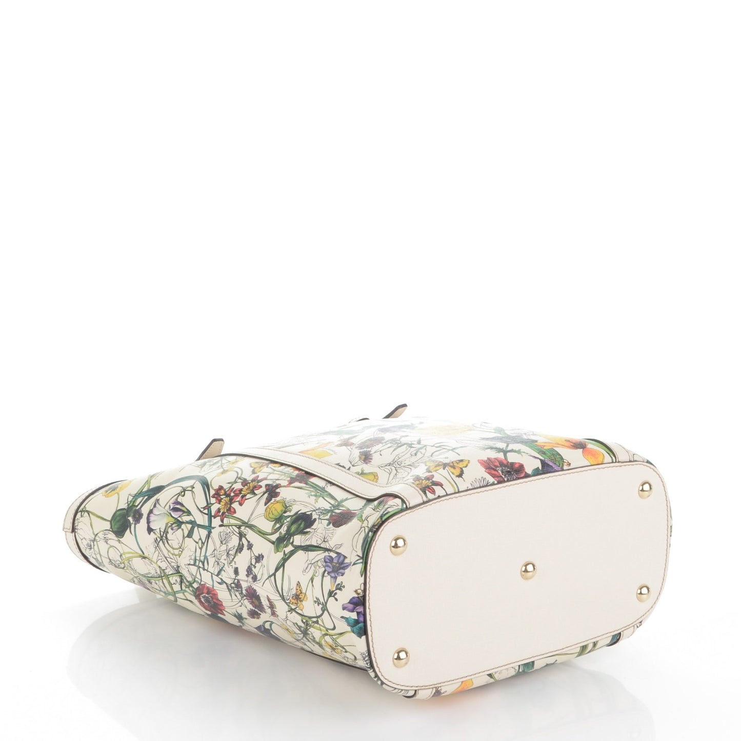 Calfskin Flora Infinity Medium Nice Tote Off White