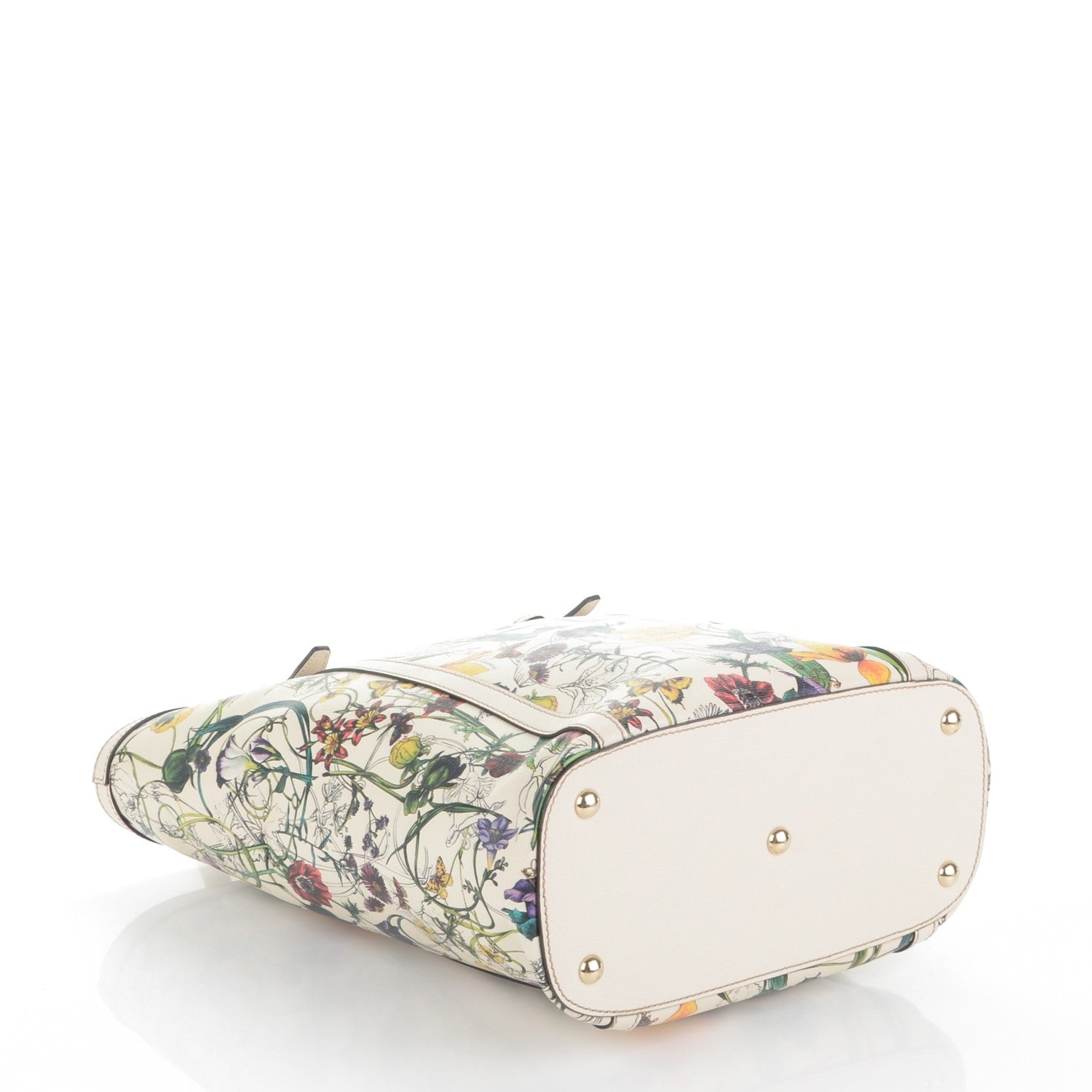 Gucci Calfskin Flora Infinity Medium Nice Tote Off White 4 of 7