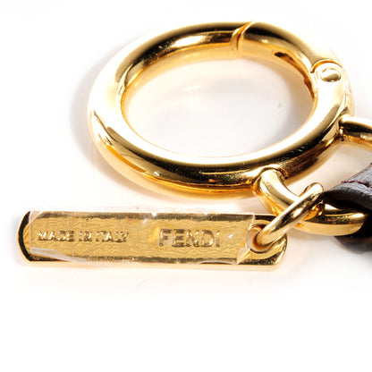 Fendi Fox Fur Vitello Elite Pom Pom Bag Charm Moro 3 of 5