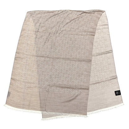 Gucci Wool Silk GG Monogram GGNat Plus Scarf Sand 3 of 6