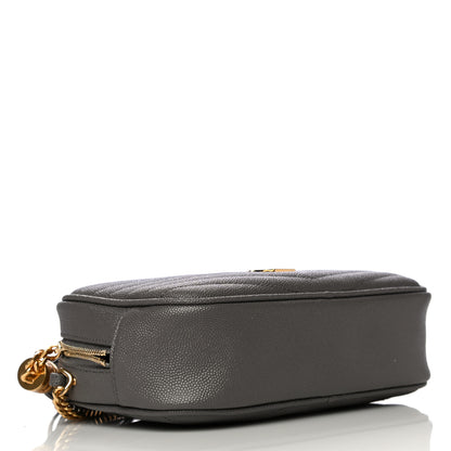 Saint Laurent Grain De Poudre Matelasse Monogram Mini Lou Camera Bag Fog 3 of 9