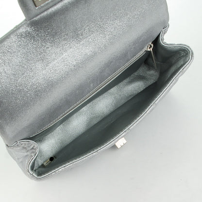 Chanel Iridescent Calfskin Quilted Small Roll Reissue Clutch Silver 6 of 8