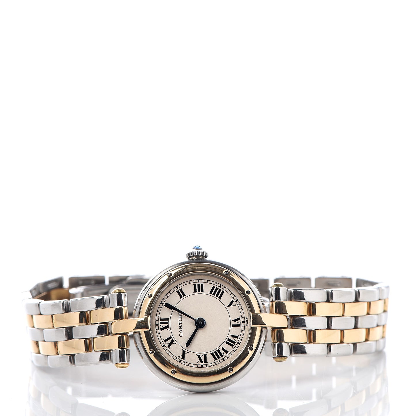Stainless Steel 18K Yellow Gold 24mm Panthere Vendome Quartz Watch