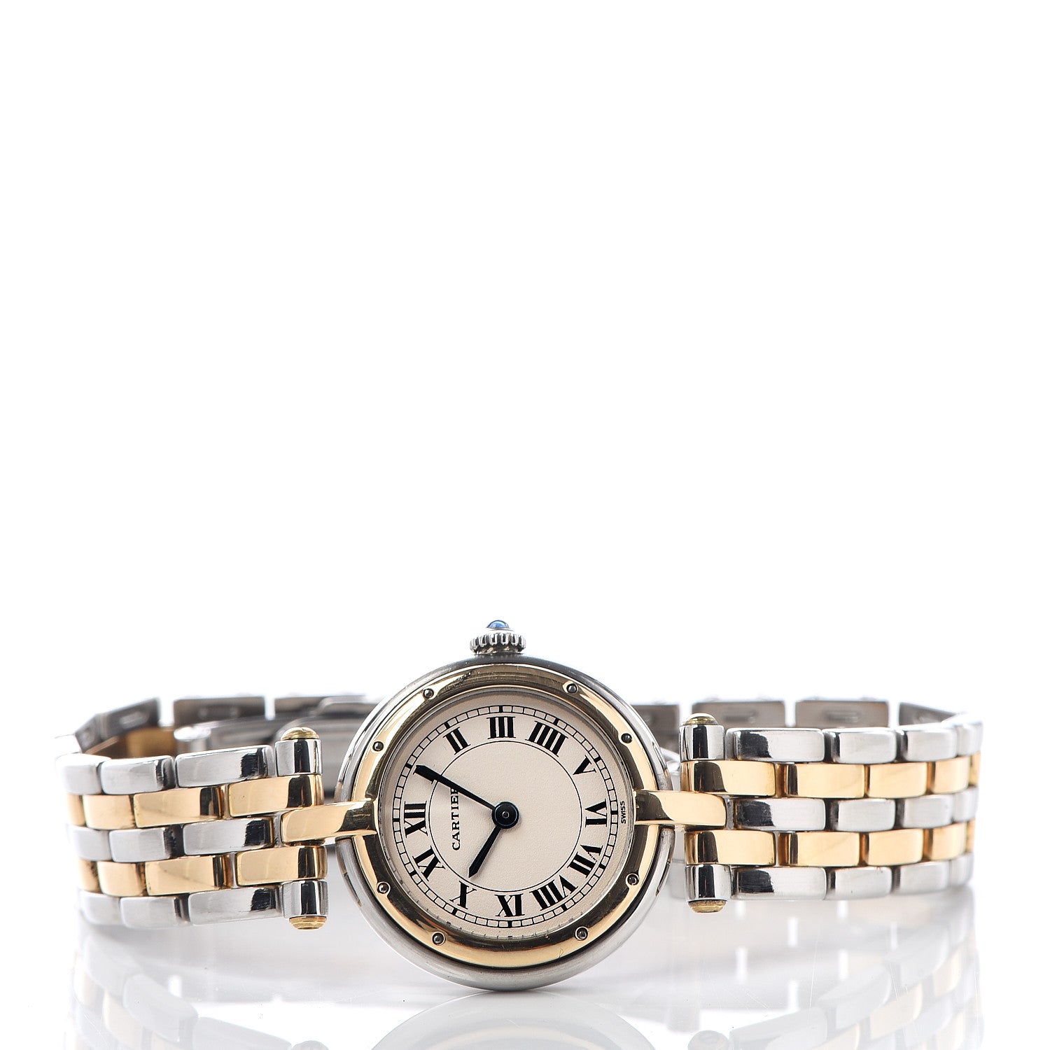 Cartier Stainless Steel 18K Yellow Gold 24mm Panthere Vendome Quartz Watch 3 of 7
