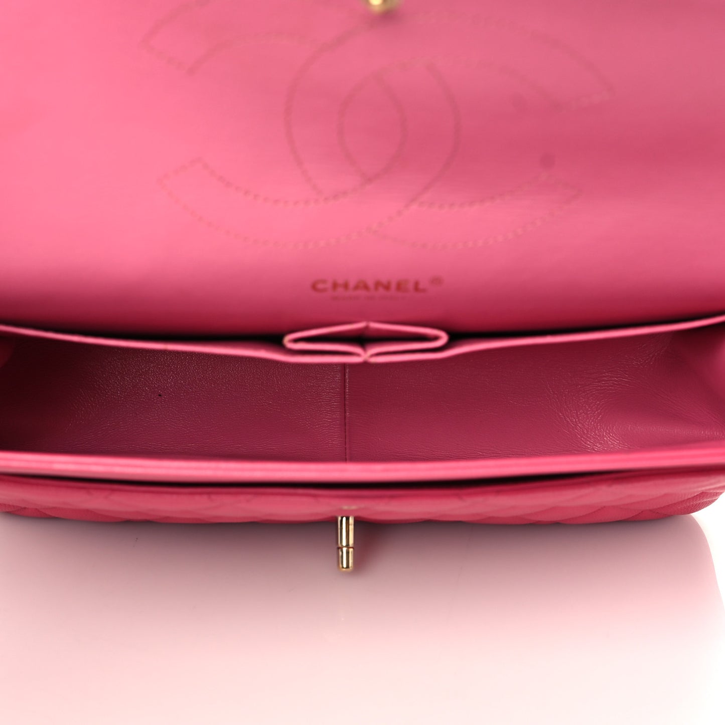 Caviar Quilted Jumbo Double Flap Pink