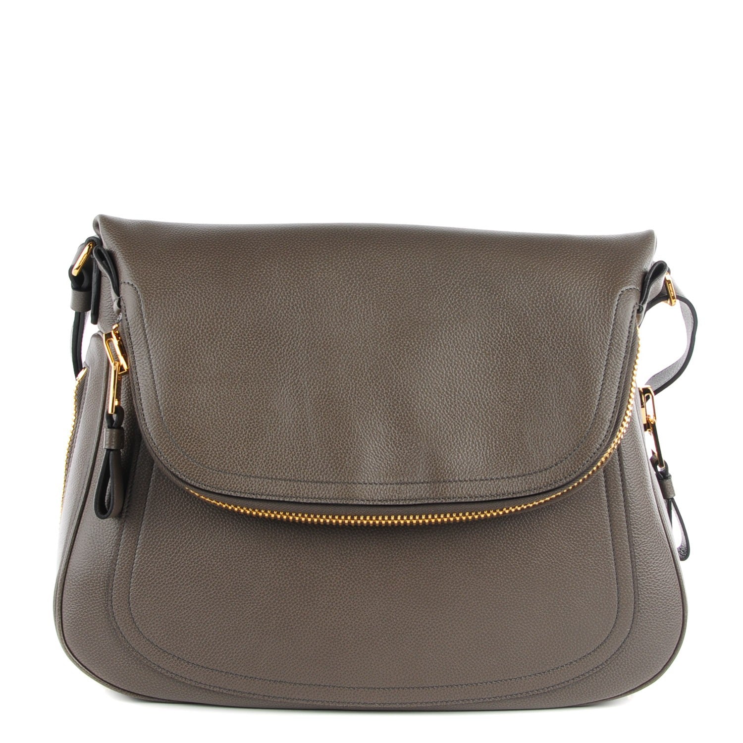 Tom Ford Pebbled Calfskin Large Jennifer Graphite 1 of 8