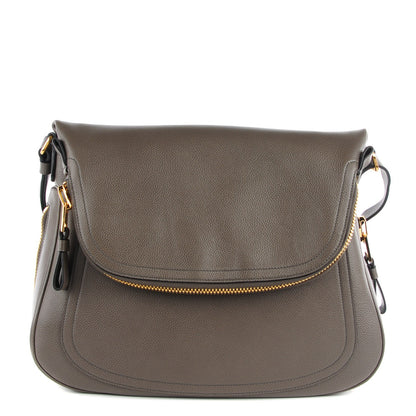 Tom Ford Pebbled Calfskin Large Jennifer Graphite 1 of 8