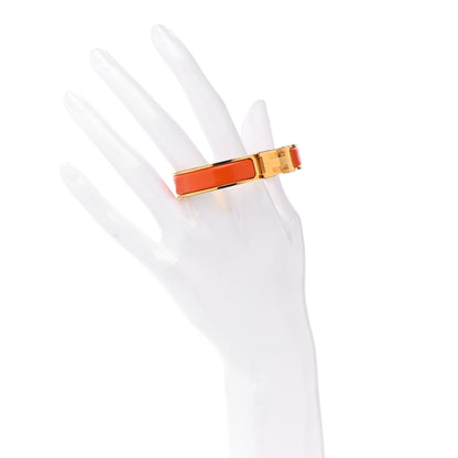 Hermes Enamel Narrow Clic Clac H Bracelet PM Orange 2 of 4