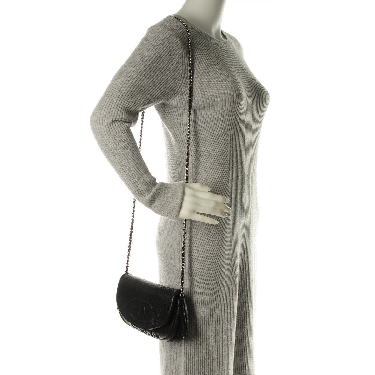 Caviar Half Moon Wallet On Chain WOC Black