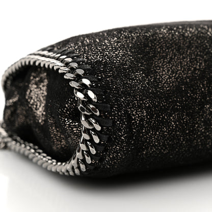 Stella McCartney Chamois Shiny Dotted Tiny Falabella Fold Over Tote Ruthenium 9 of 10