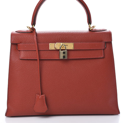 Hermes Chevre Mysore Kelly Sellier 28 Vermillion 37 of 40