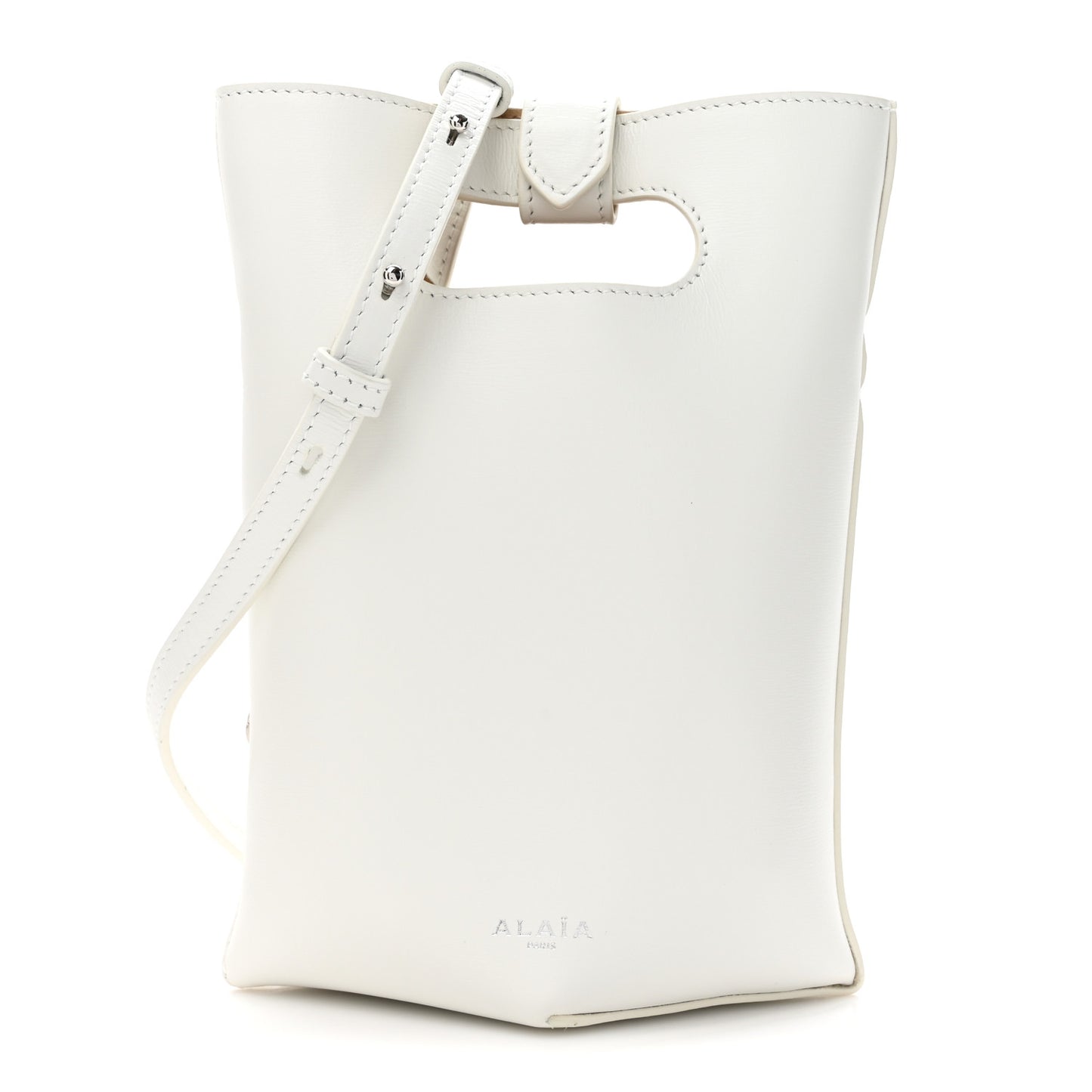 Calfskin Small Folded Bag White