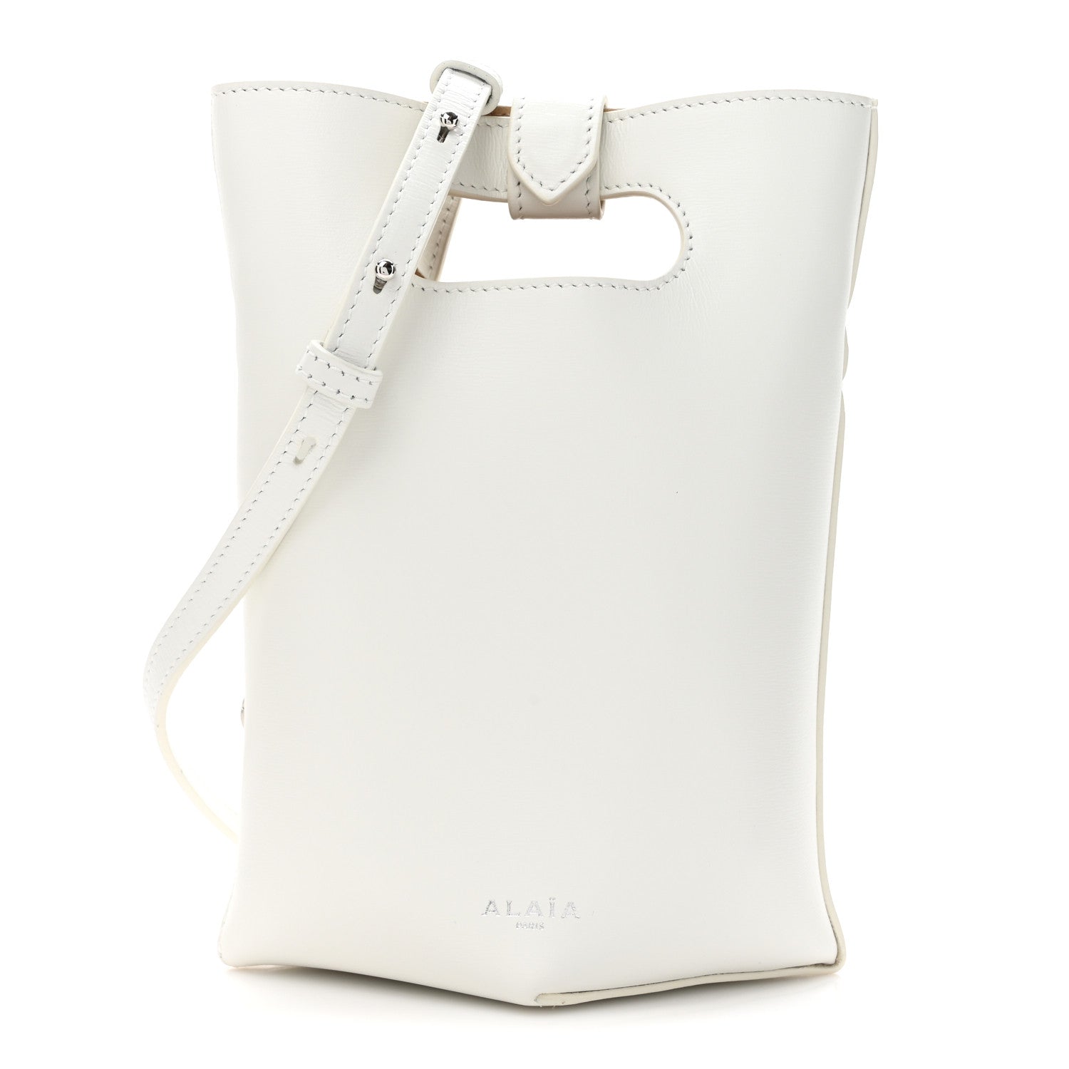 Alaia Calfskin Small Folded Bag White 1 of 10