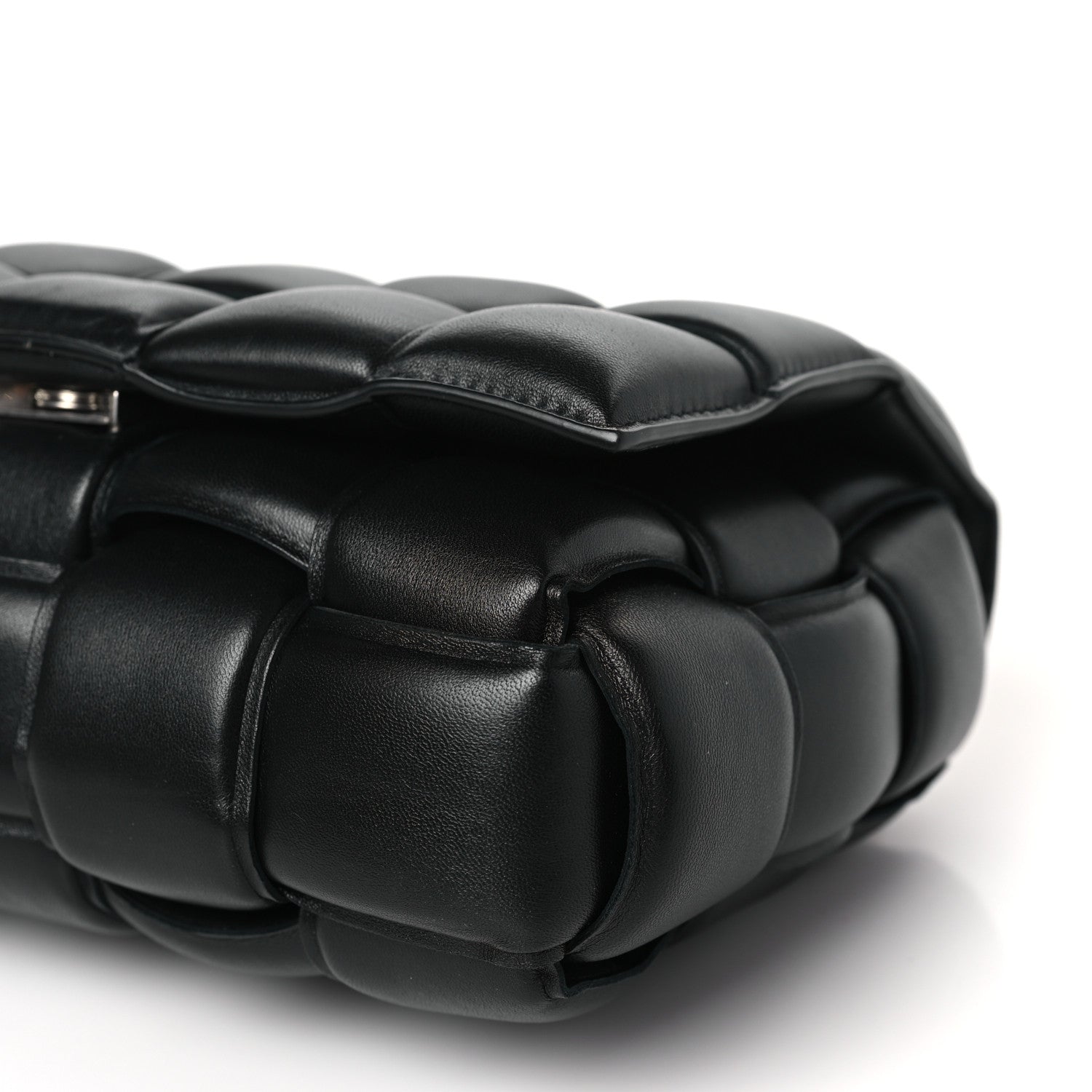 Bottega Veneta Lambskin Maxi Intreccio Padded Chain Cassette Crossbody Bag Black 9 of 9