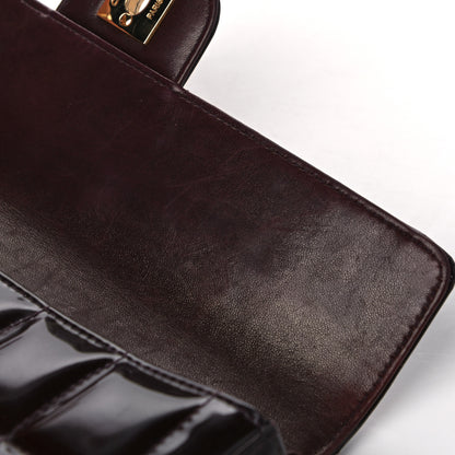 Chanel Patent East West Chocolate Bar Flap Burgundy 8 of 13