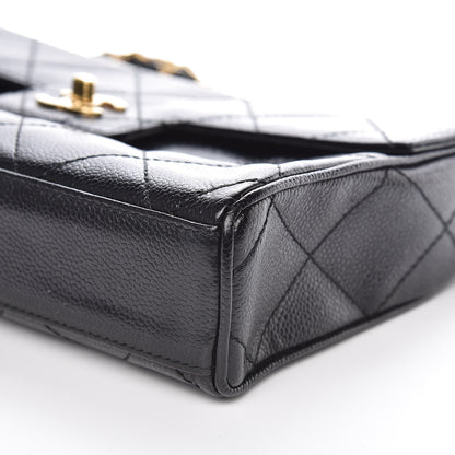 Chanel Caviar Quilted Medium Single Flap Black 10 of 11