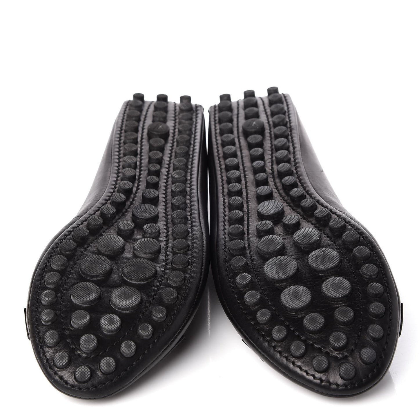 Calfskin Oxford Ballerina Flats 38 Black