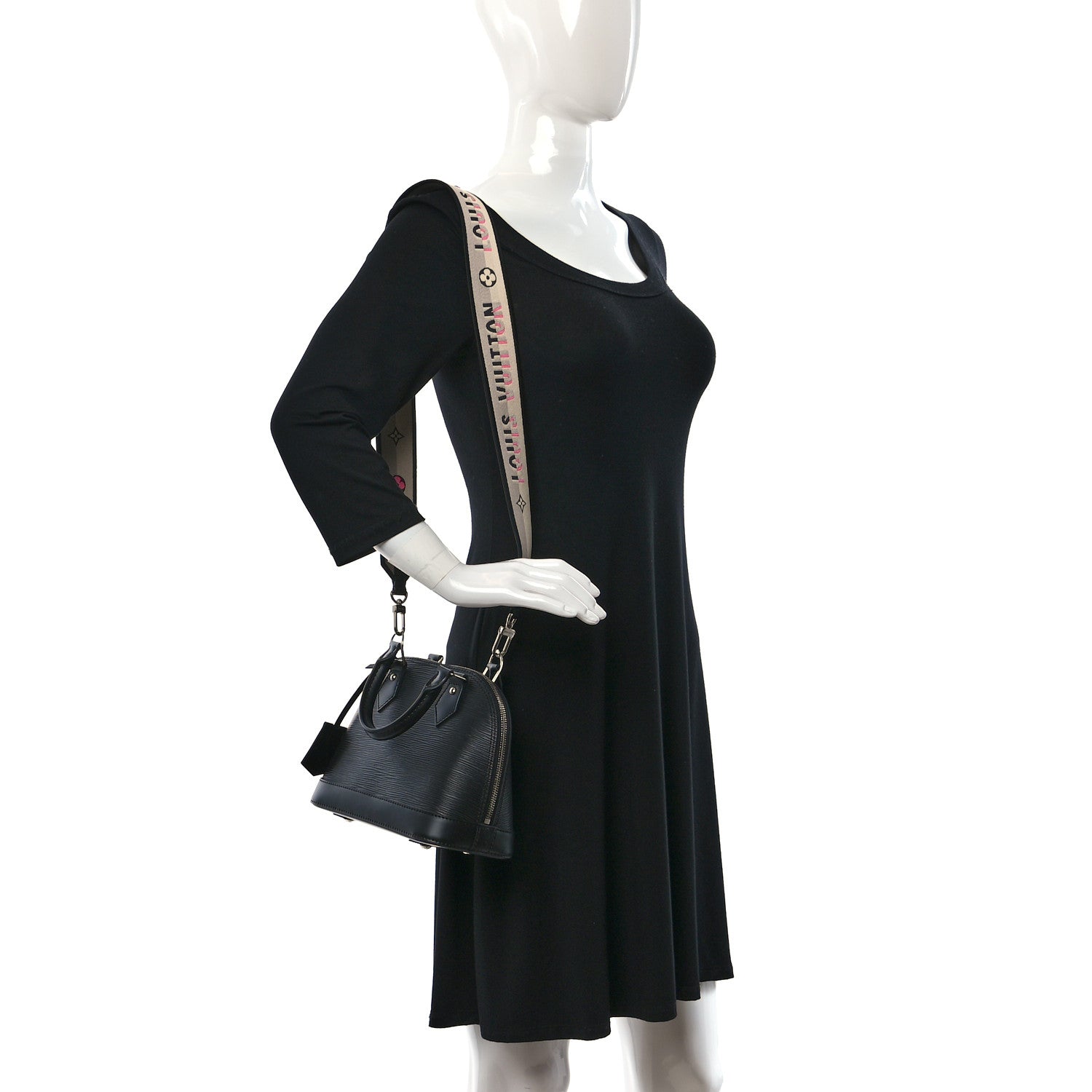 Louis Vuitton Epi Jacquard Alma BB Black 2 of 8
