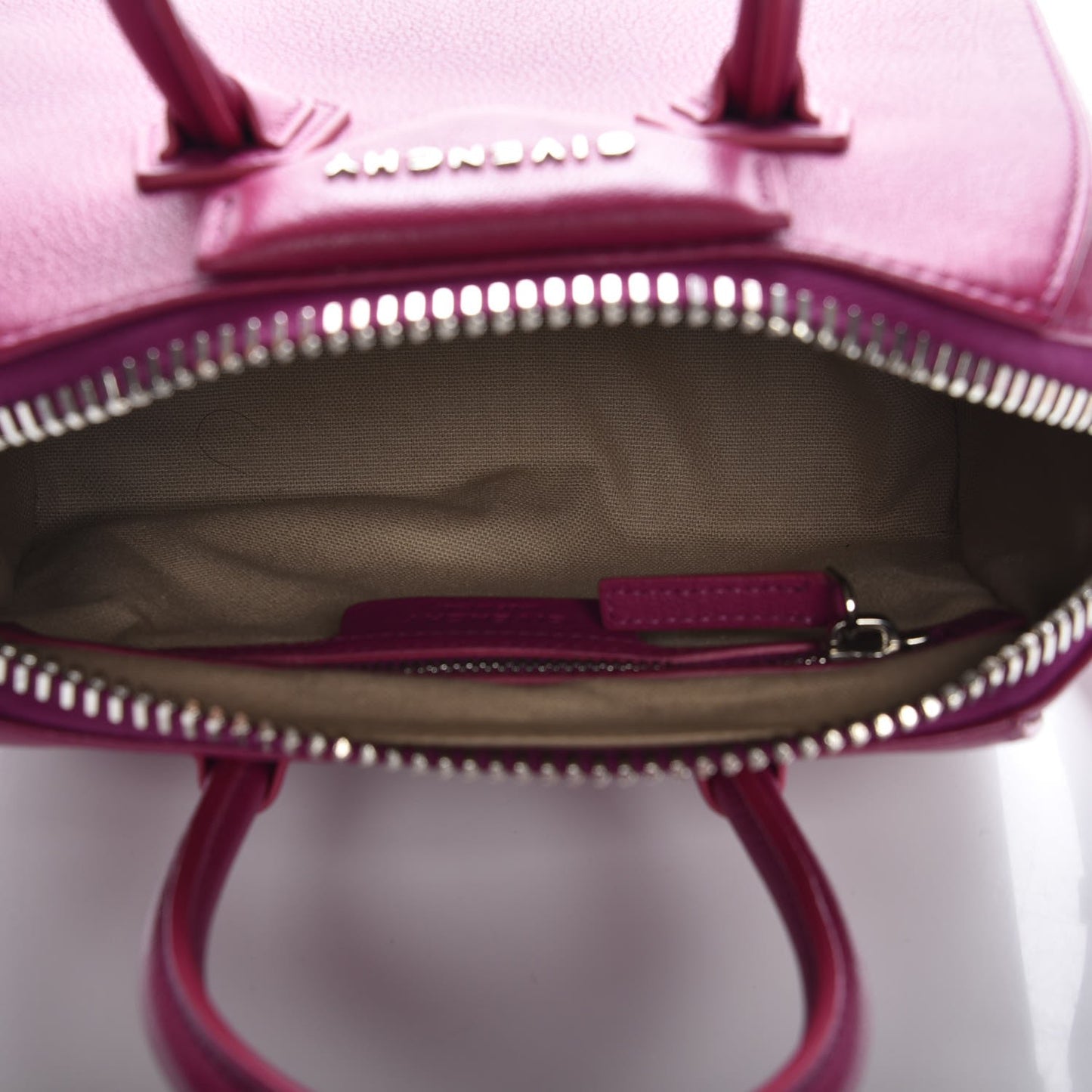 Sugar Goatskin Mini Antigona Magenta