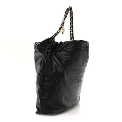 Chanel Shiny Caviar Quilted Monochrome Chanel 22 Black 4 of 11