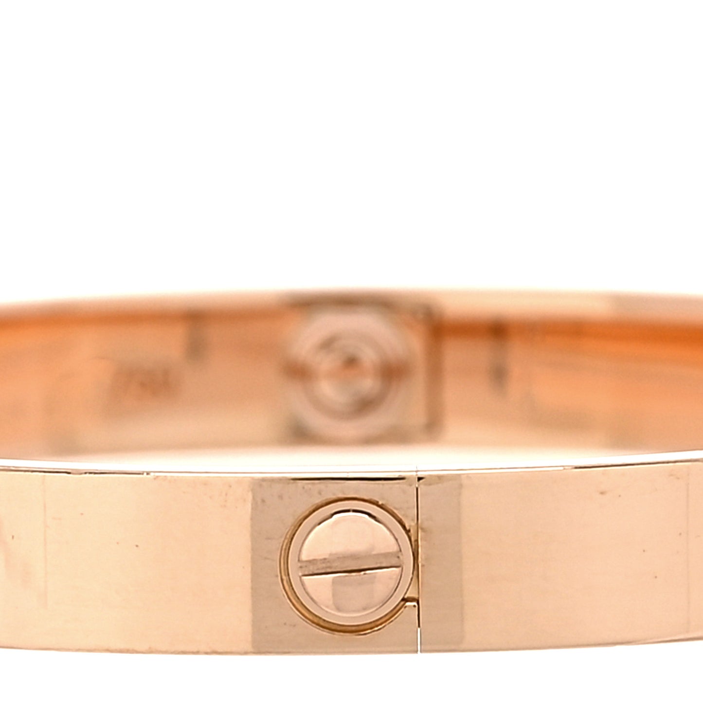 18K Pink Gold 4 Diamond LOVE Bracelet 17