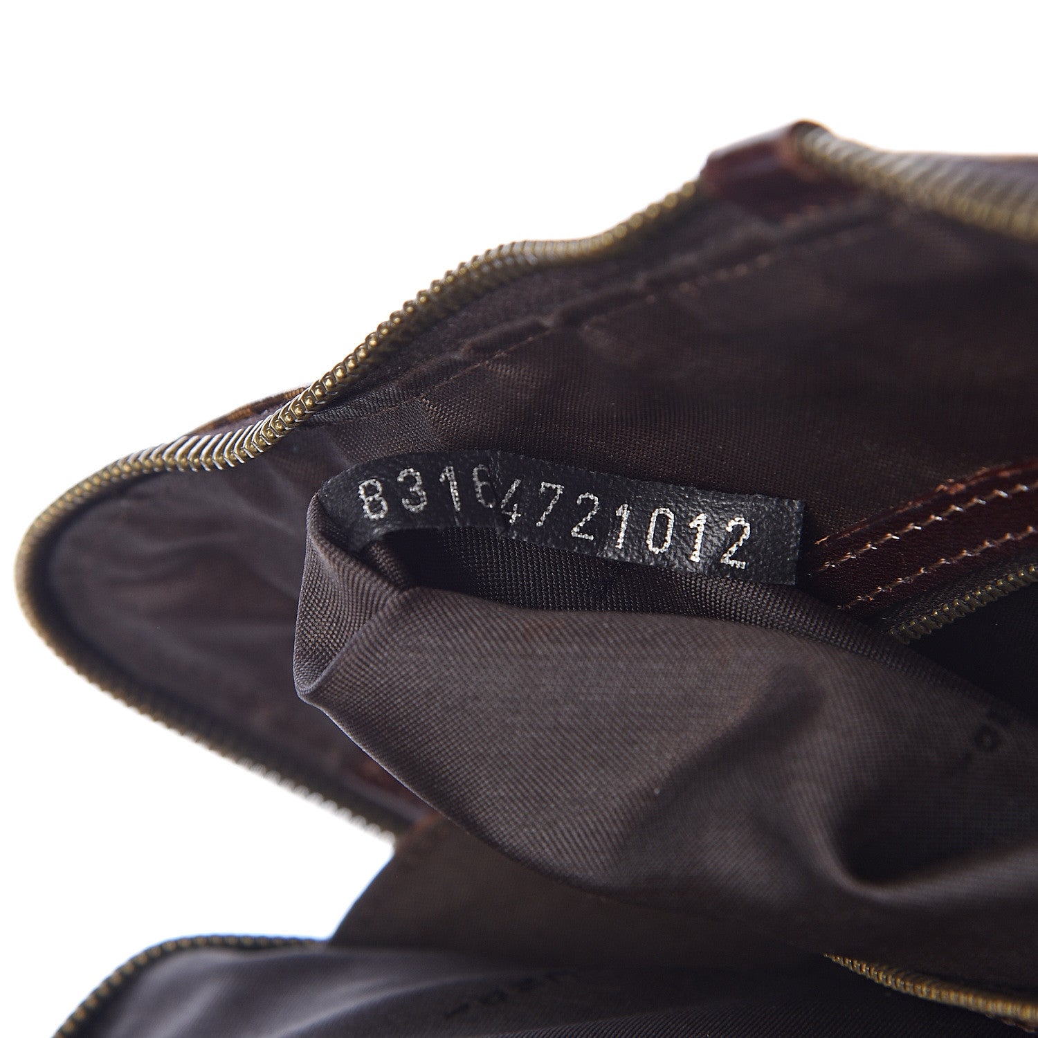 Fendi Vinyl Zucchino Shoulder Bag Tobacco 14 of 14