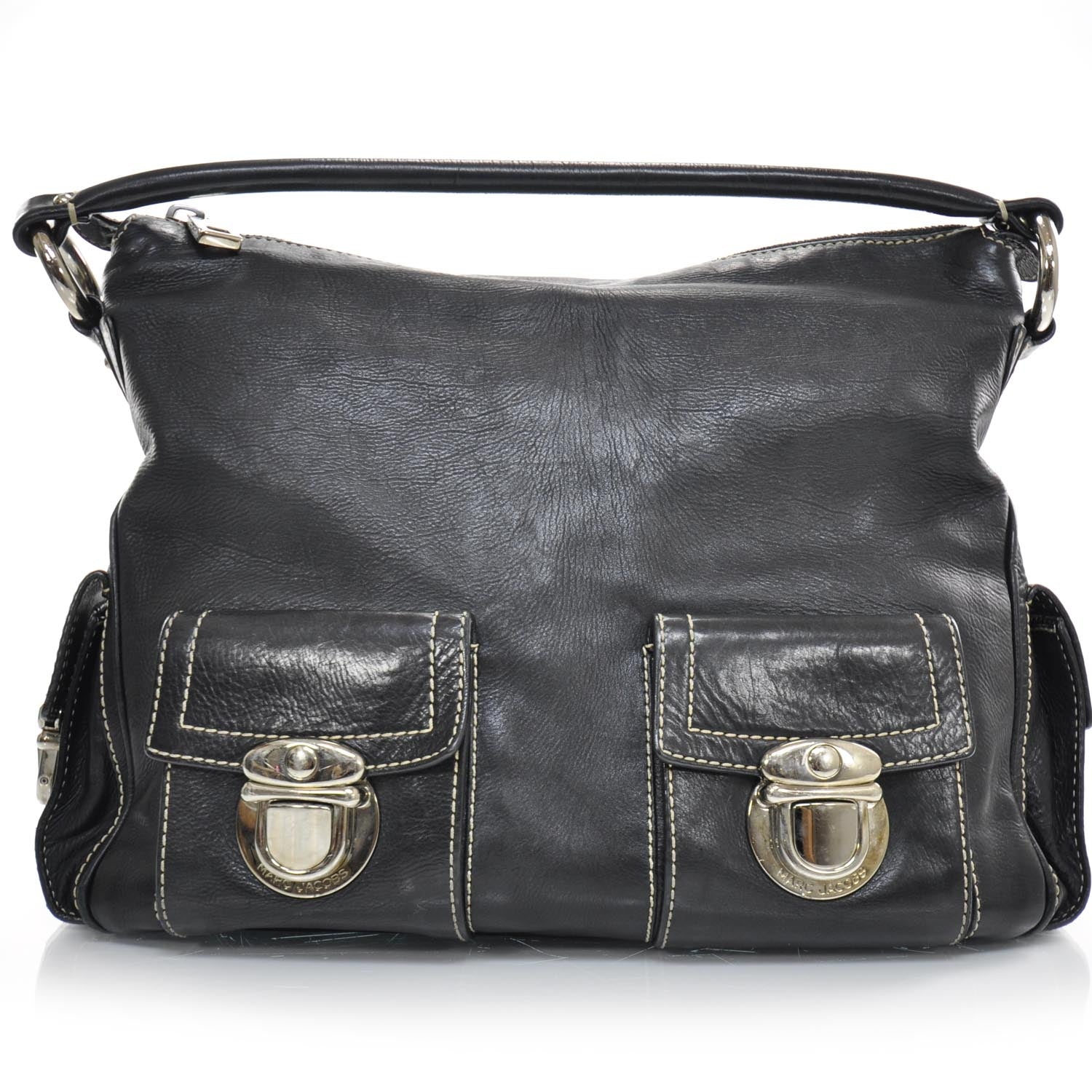 Marc Jacobs Leather Large Multipocket Hobo Black 1 of 8