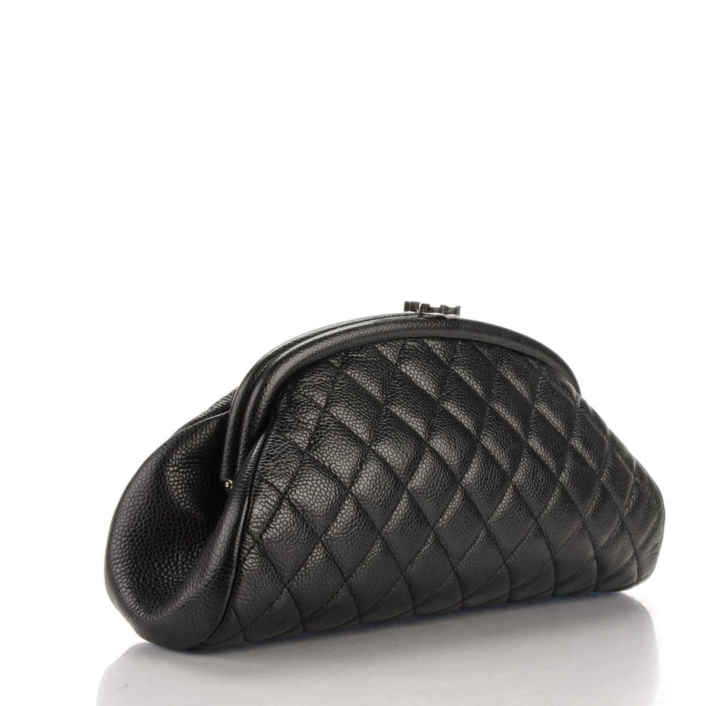 Caviar Quilted Timeless Clutch Black