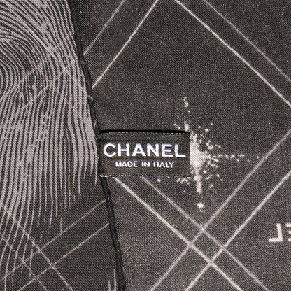 Chanel Silk Lion CC Scarf Black 4 of 10