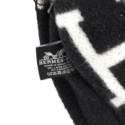 Hermes Wool Cashmere Avalon III Pillow PM Ecru Black 3 of 3