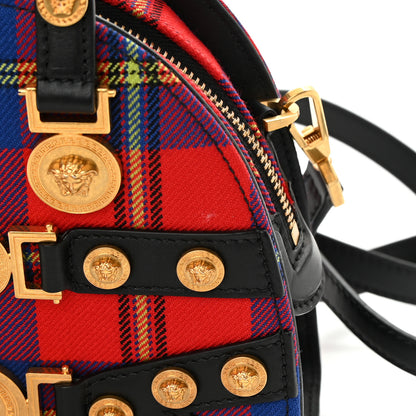 Versace Tartan Small Medallion Tribute Bowling Bag Red 11 of 14