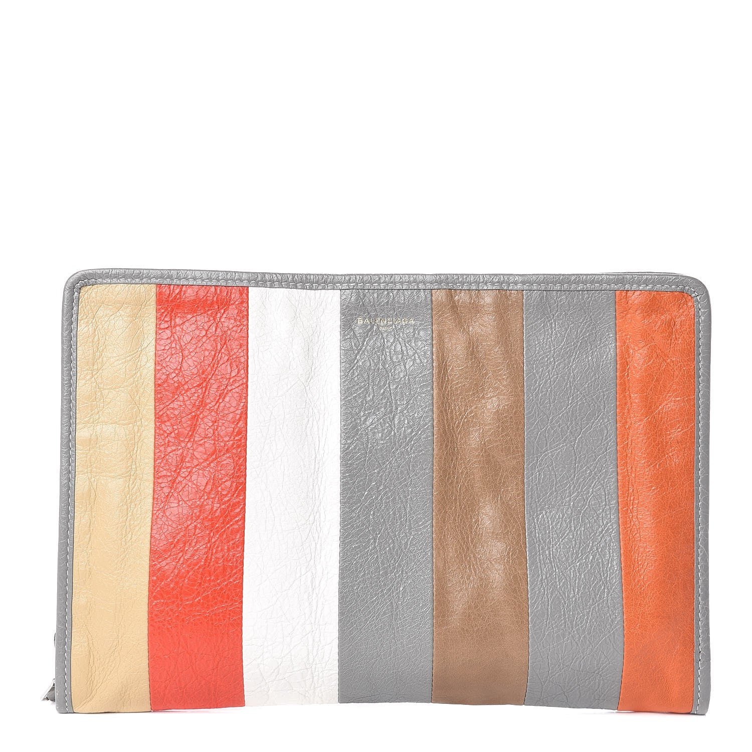 Balenciaga Veau Arena Multicolore Bazar Pouch Beige Orange Taupe 1 of 12