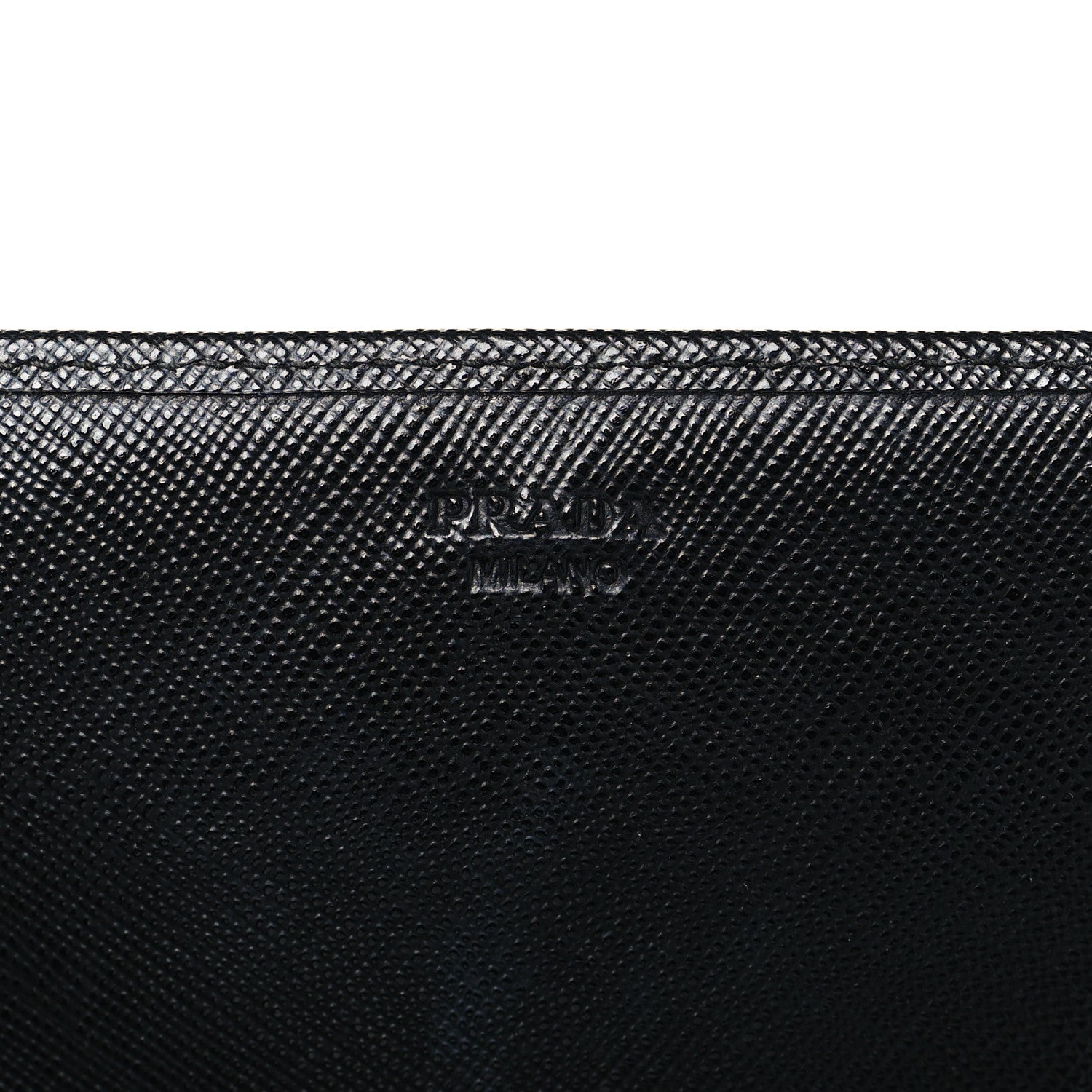 Prada Saffiano Metal Oro Chain Wallet Black 6 of 8