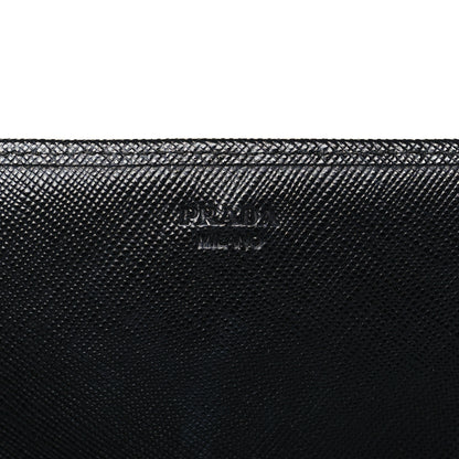 Prada Saffiano Metal Oro Chain Wallet Black 6 of 8