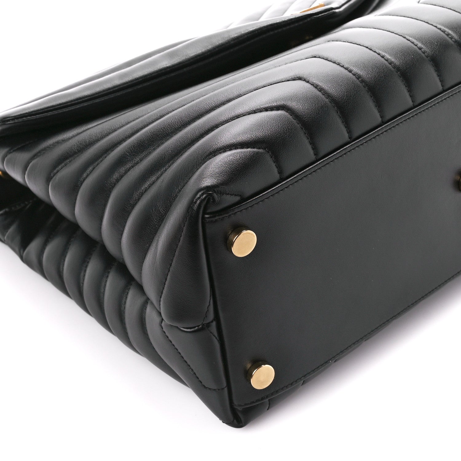 Saint Laurent Calfskin Y Quilted Monogram Large Loulou Chain Satchel Black 10 of 12