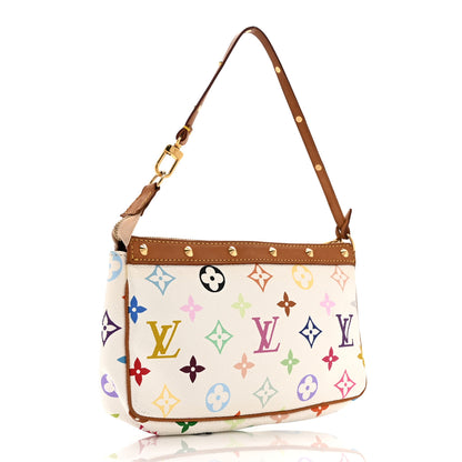 Louis Vuitton Monogram Multicolor Pochette Accessories White 3 of 11