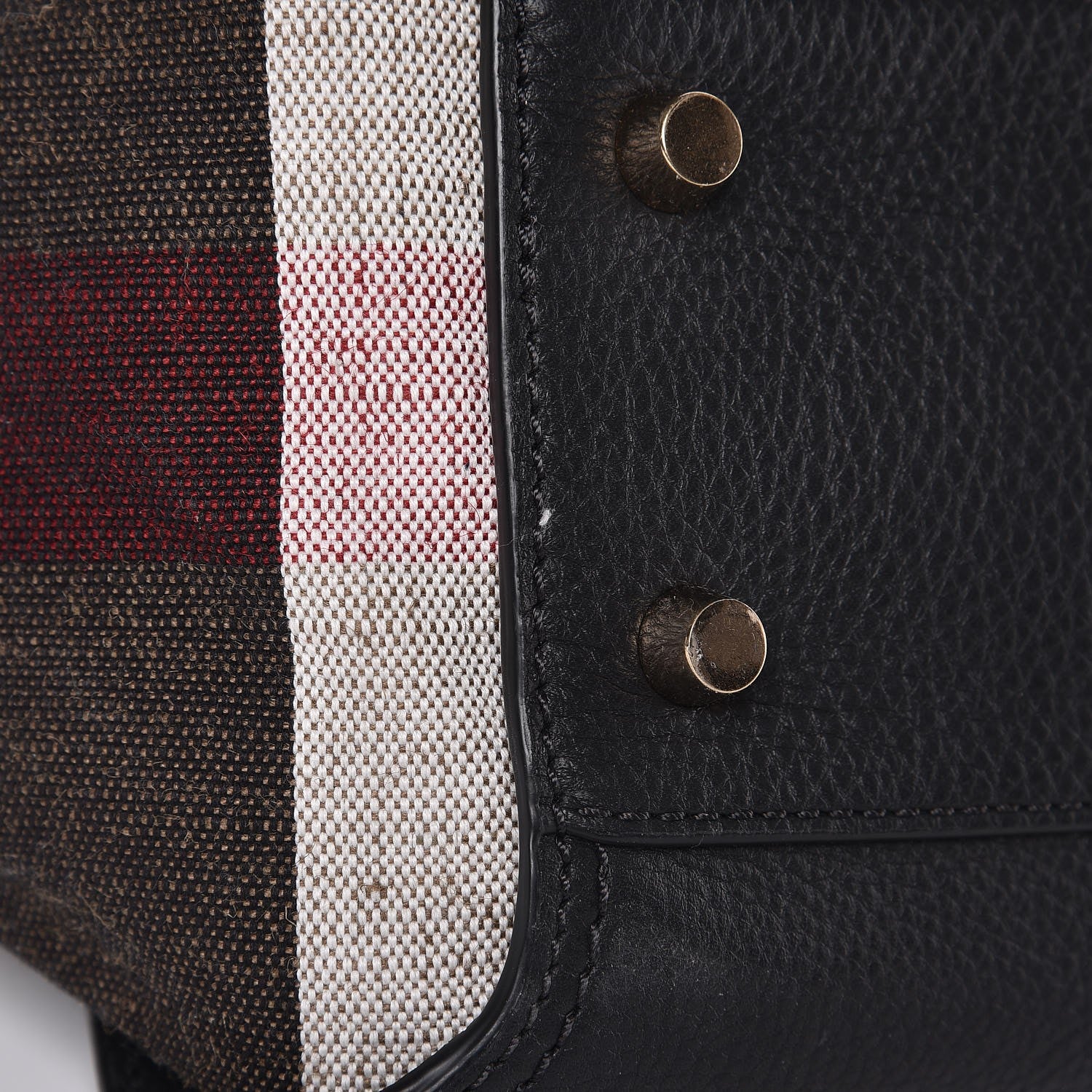 Burberry Mega Check Grained Calfskin Medium Harcourt Satchel Black 9 of 12