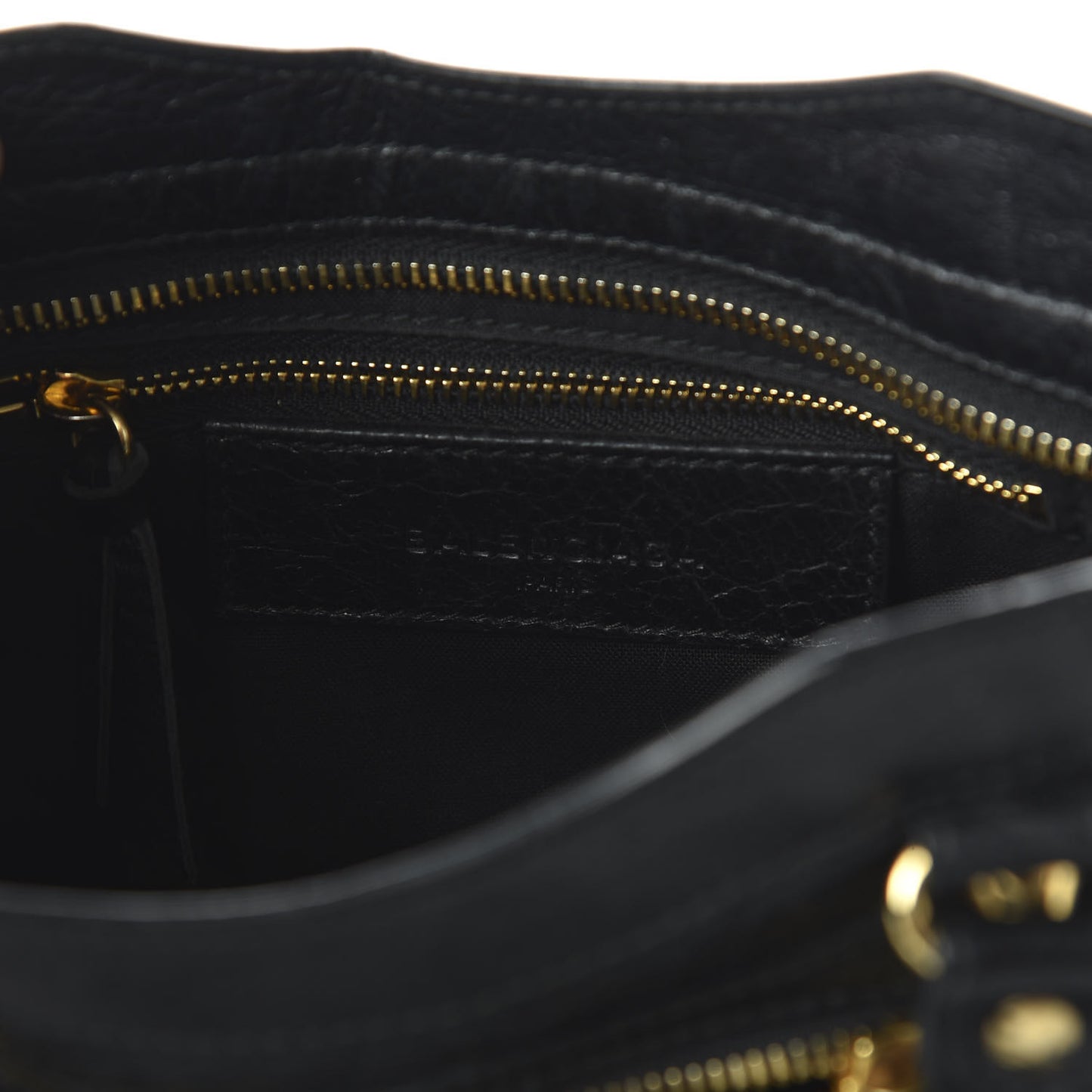 Agneau Classic Gold Hardware Mini City Black