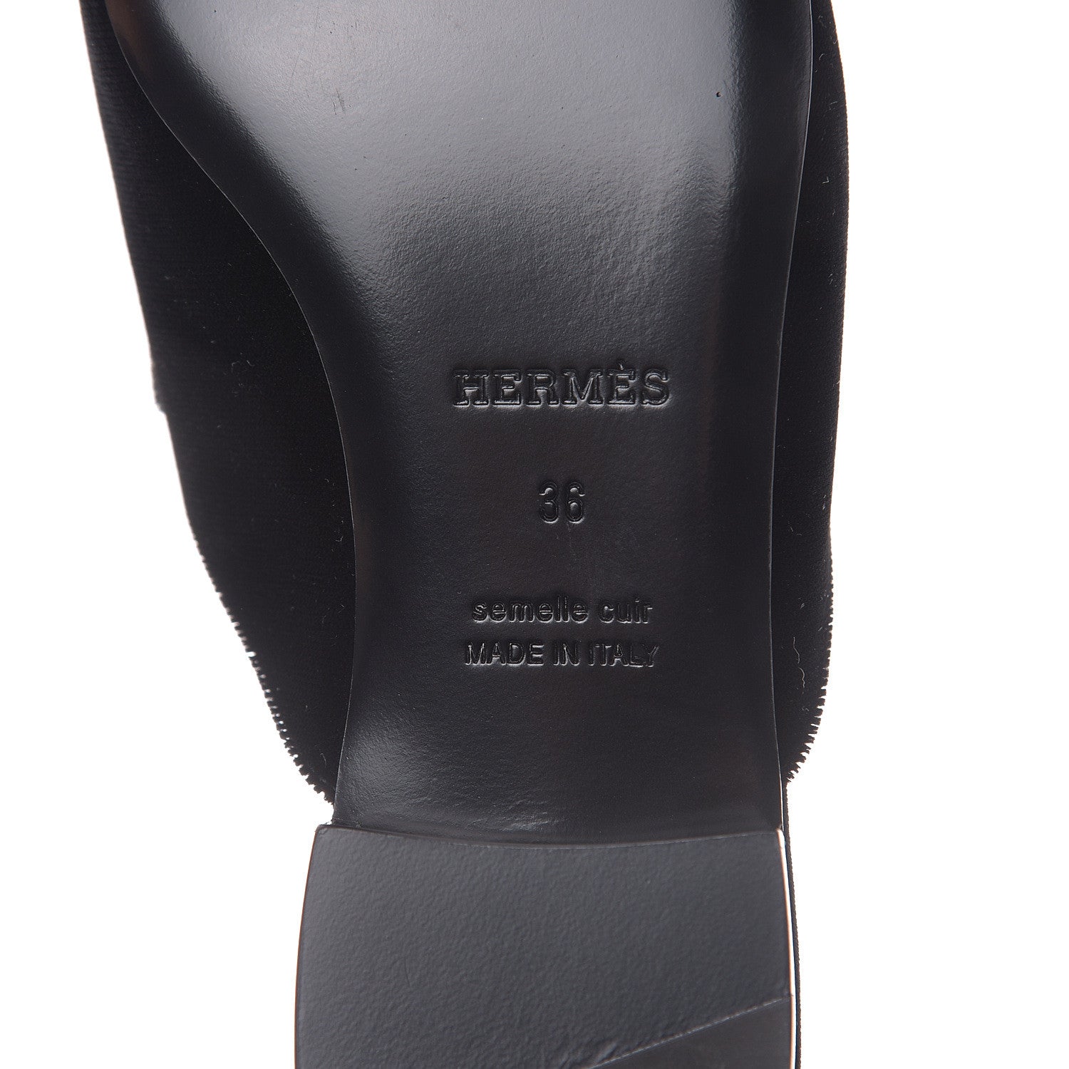 Hermes Velvet Trocadero Mule 36 Black 7 of 9