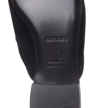 Hermes Velvet Trocadero Mule 36 Black 7 of 9