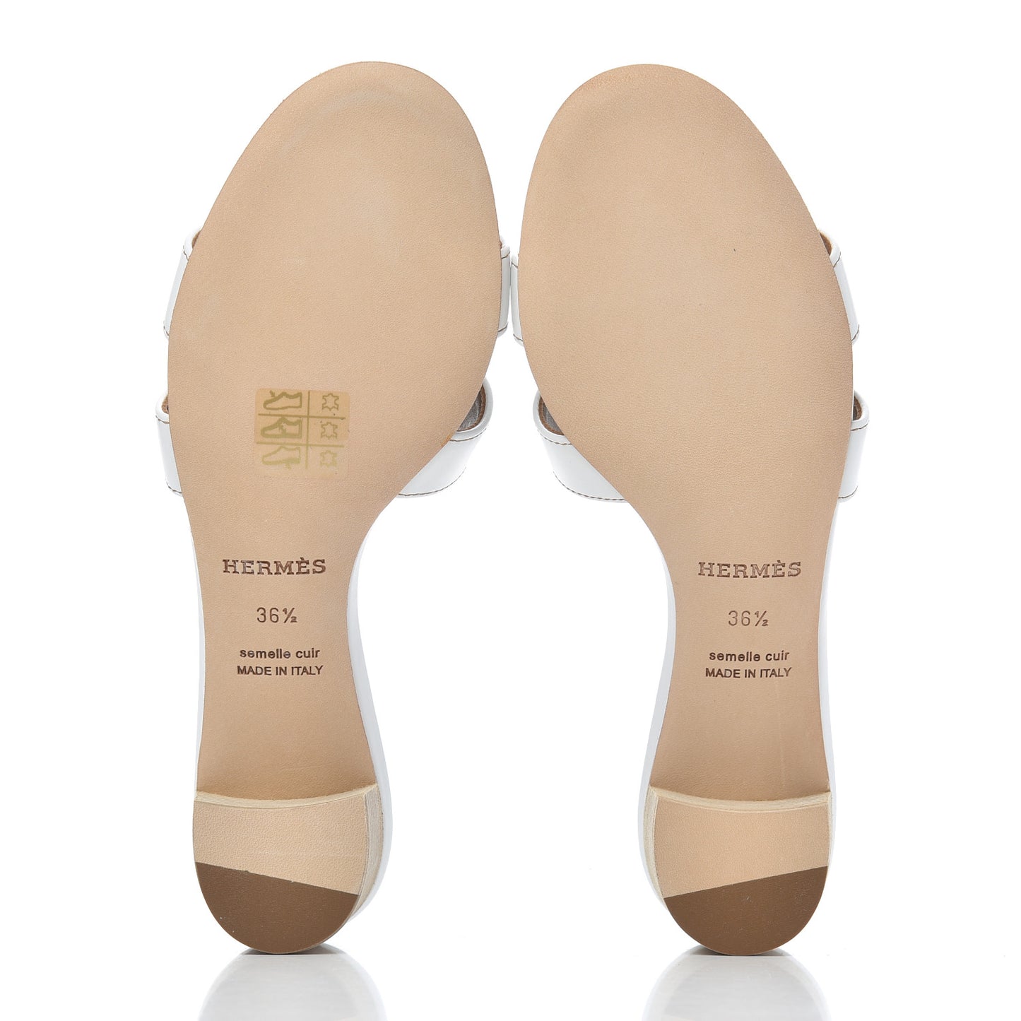 Calfskin Oasis Sandals 36.5 White