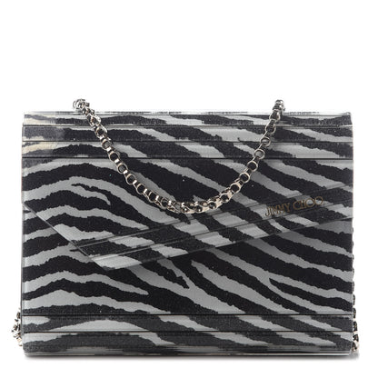 Jimmy Choo Acrylic Zebra Candy Clutch 1 of 7