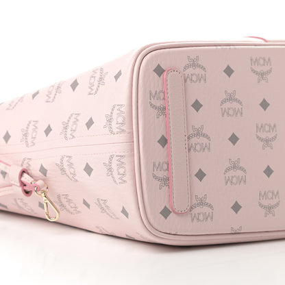 MCM Visetos Medium Liz Reversible Shopper Tote Powder Pink 12 of 16