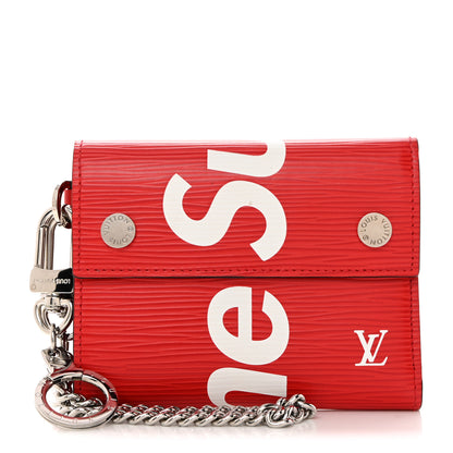 Louis Vuitton X SUPREME Epi Chain Wallet Red 1 of 6